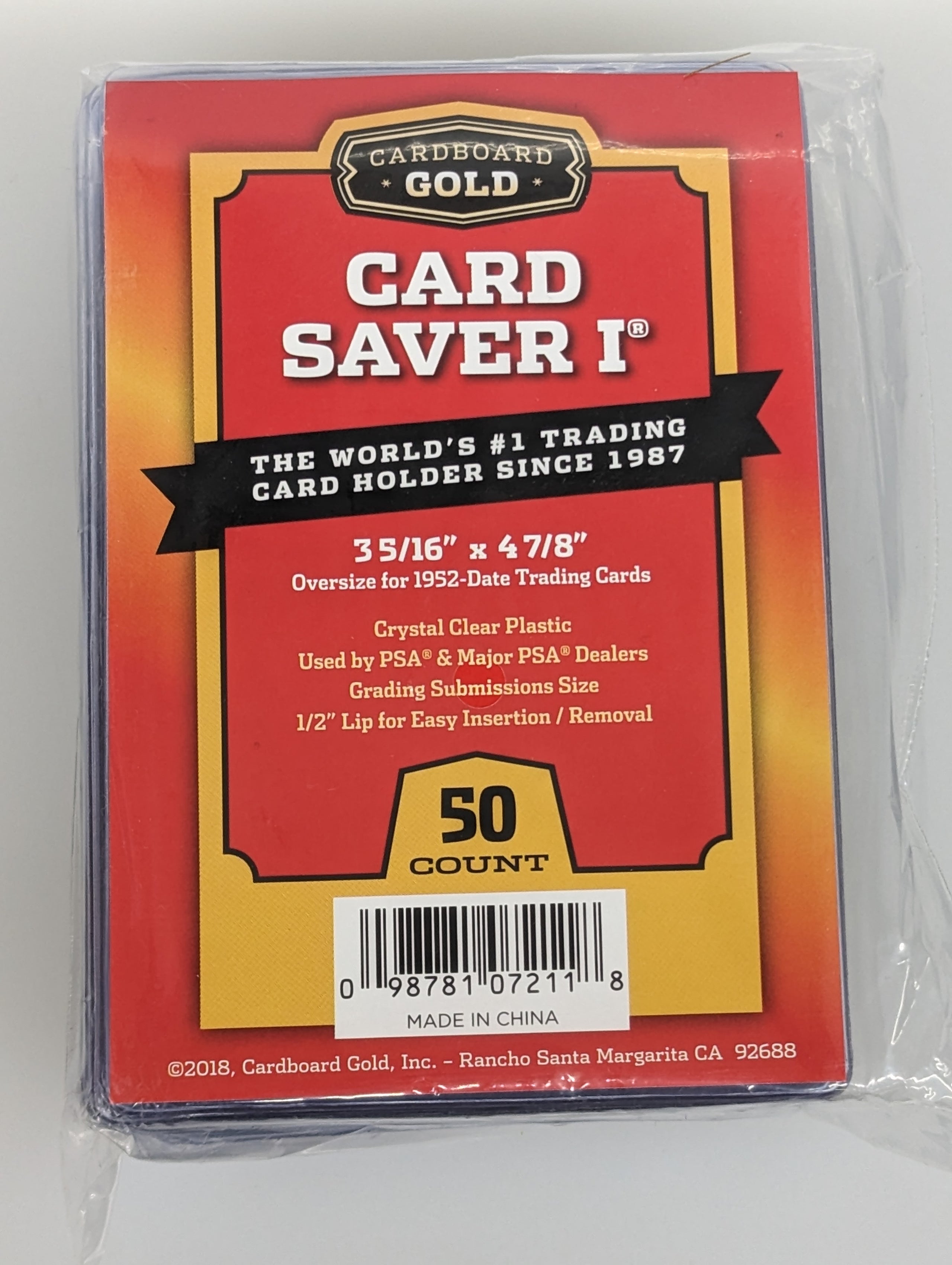 Cardboard Gold Card Saver II - 50 Count!